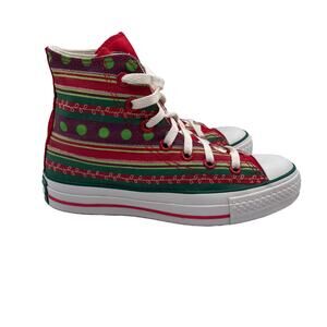 Converse Chuck Taylor All Stars Christmas Wrapping Shoes Red High Womens 5